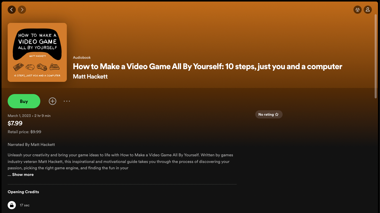 How to Make a Video Game All By Yourself on Spotify.