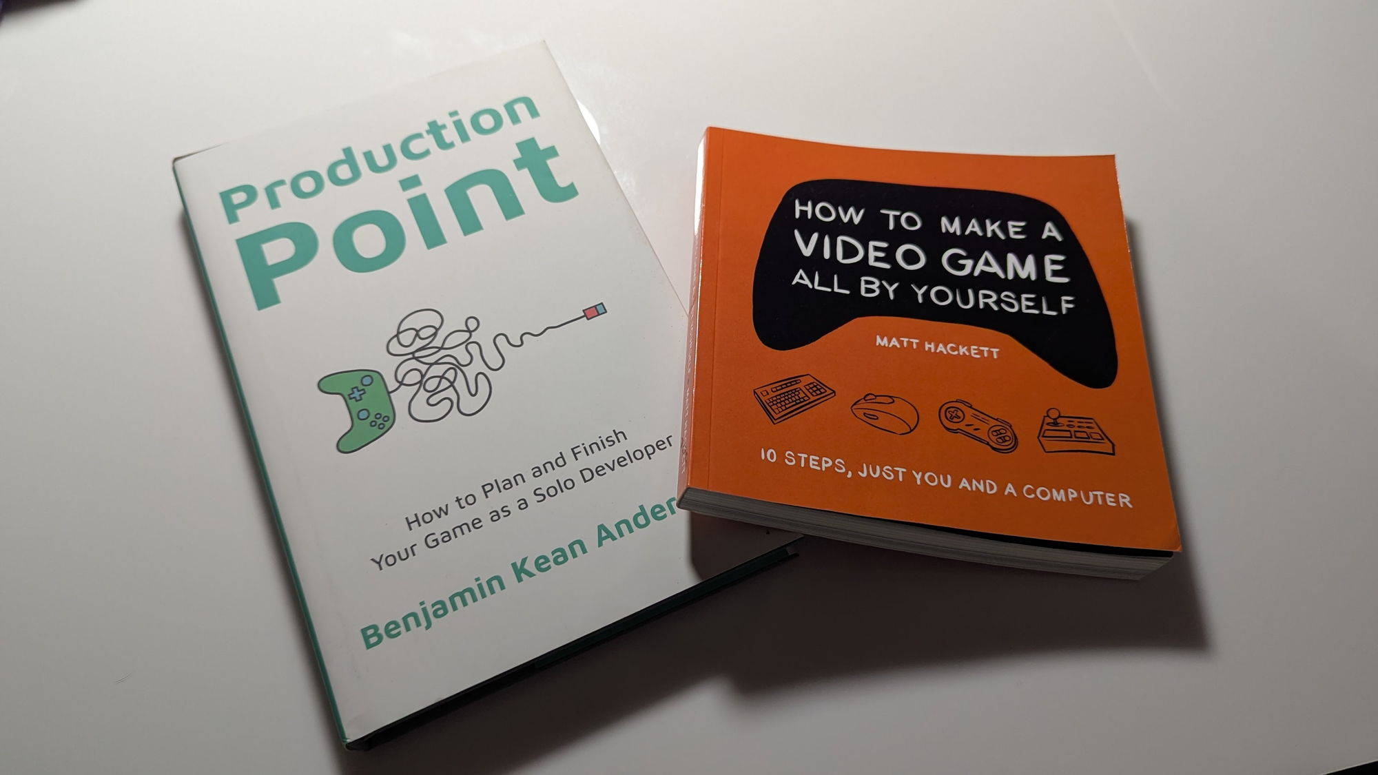 Production Point (left) and How to Make a Video Game All By Yourself (right)